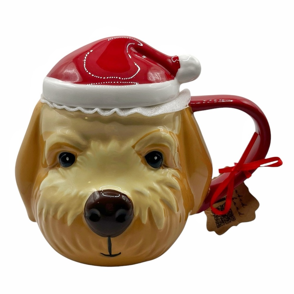 🆕 Lang 3D Figural Santa Dog Mug - Doodle
